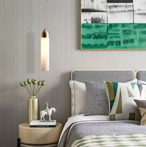 Đèn thả trần hình trụ thủy tinh