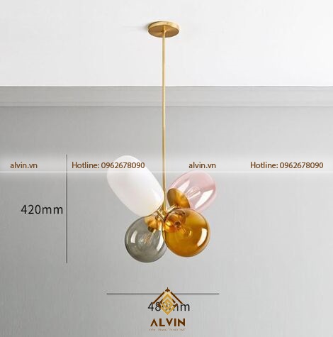 Đèn chùm thủy tinh hiện đại