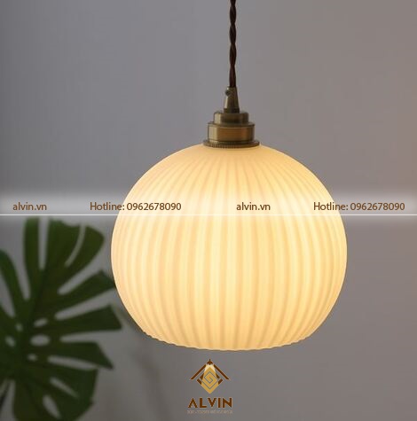 Đèn thả trần bằng sứ phong cách Nhật Bản