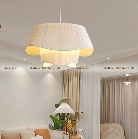 Mẫu đèn vải phong cách Bắc Âu hình nấm