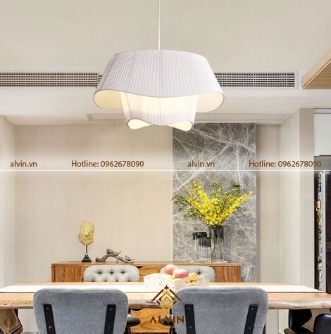 Mẫu đèn vải phong cách Bắc Âu hình nấm