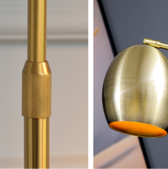 Mẫu đèn cây đứng Nordic kết hợp bàn decor